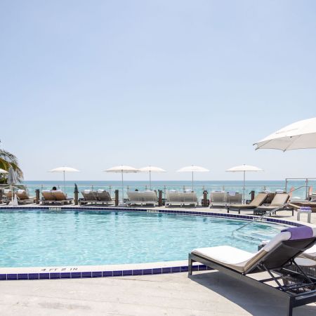 Pool overlooking scenic water