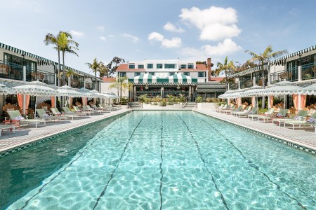 The pool at LaFayette Hotel and Club in San Diego