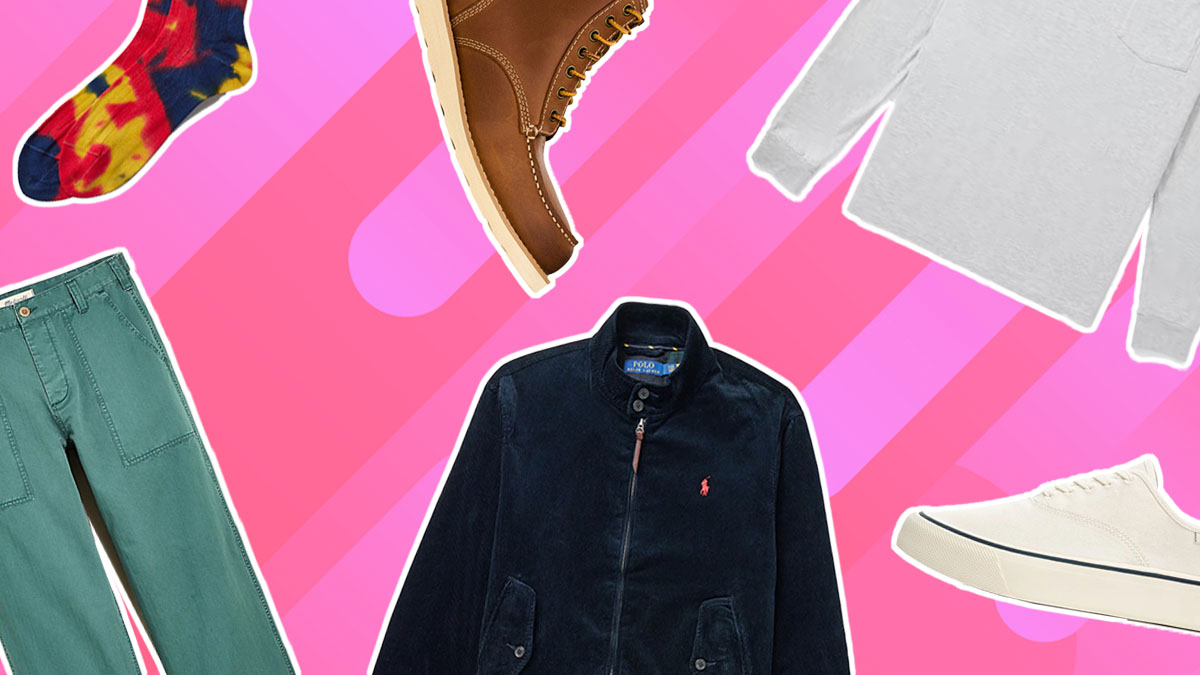 a collage of Labor Day style deals on a pink background
