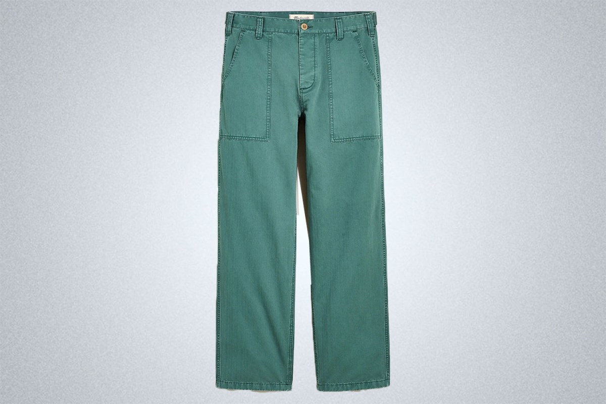 Madewell Herringbone Baggy Workwear Pants