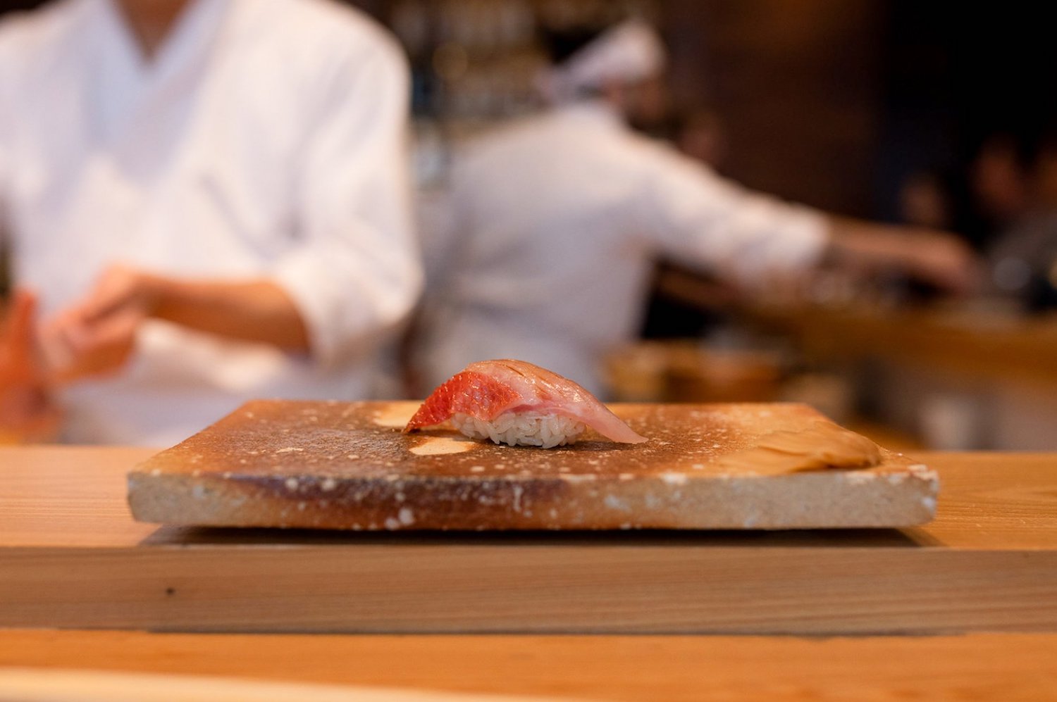 Sushi on a board