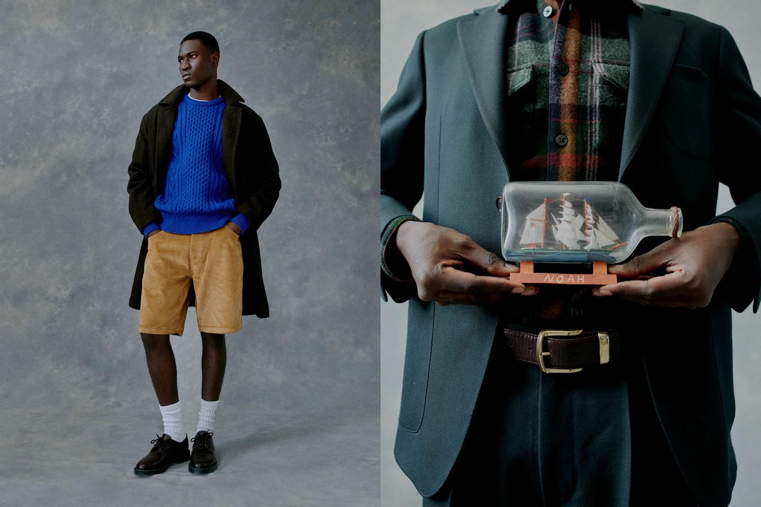 two model shots from the Noah F:W 2023 Lookbook