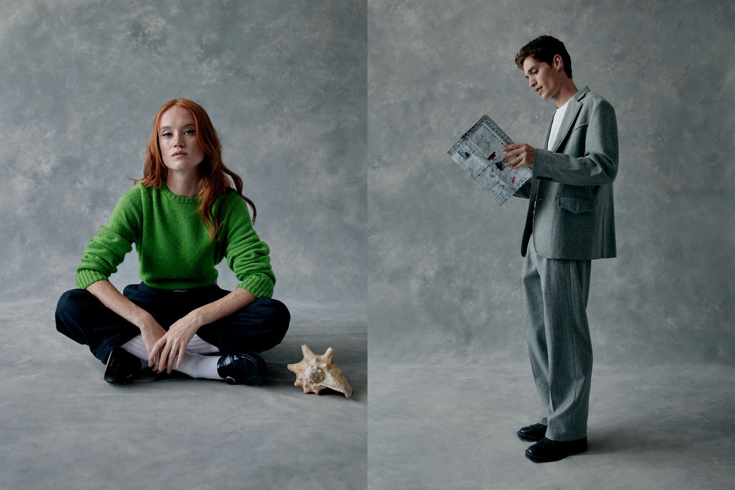 two model shots from the Noah F:W 2023 Lookbook