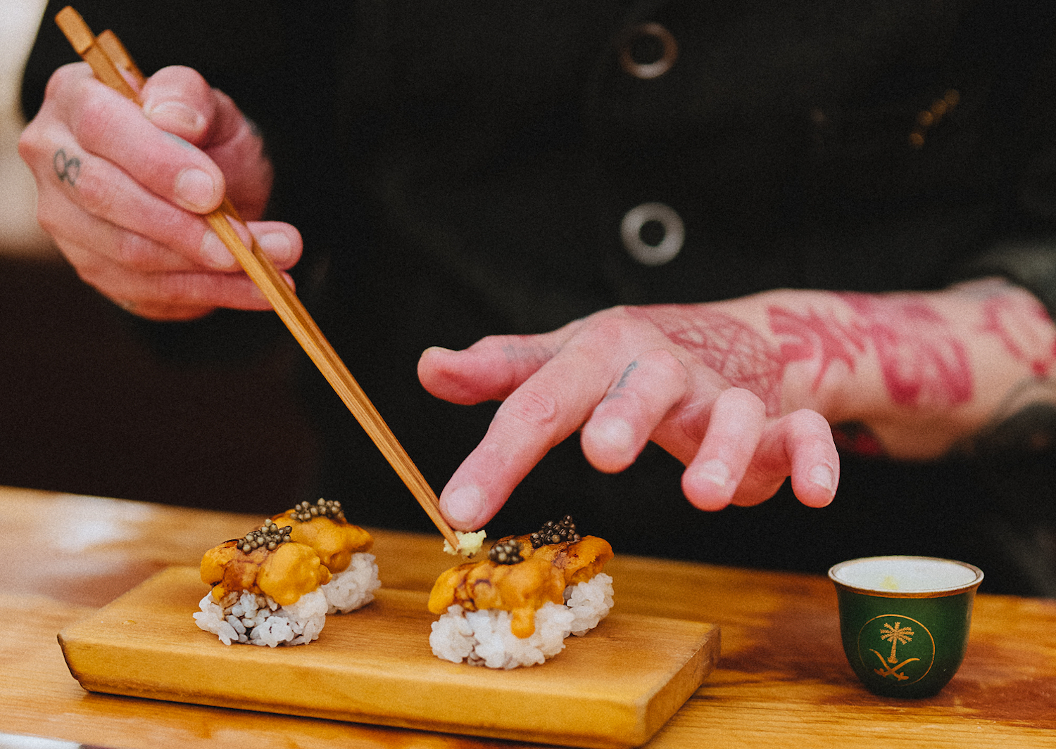 Sushi on a tray