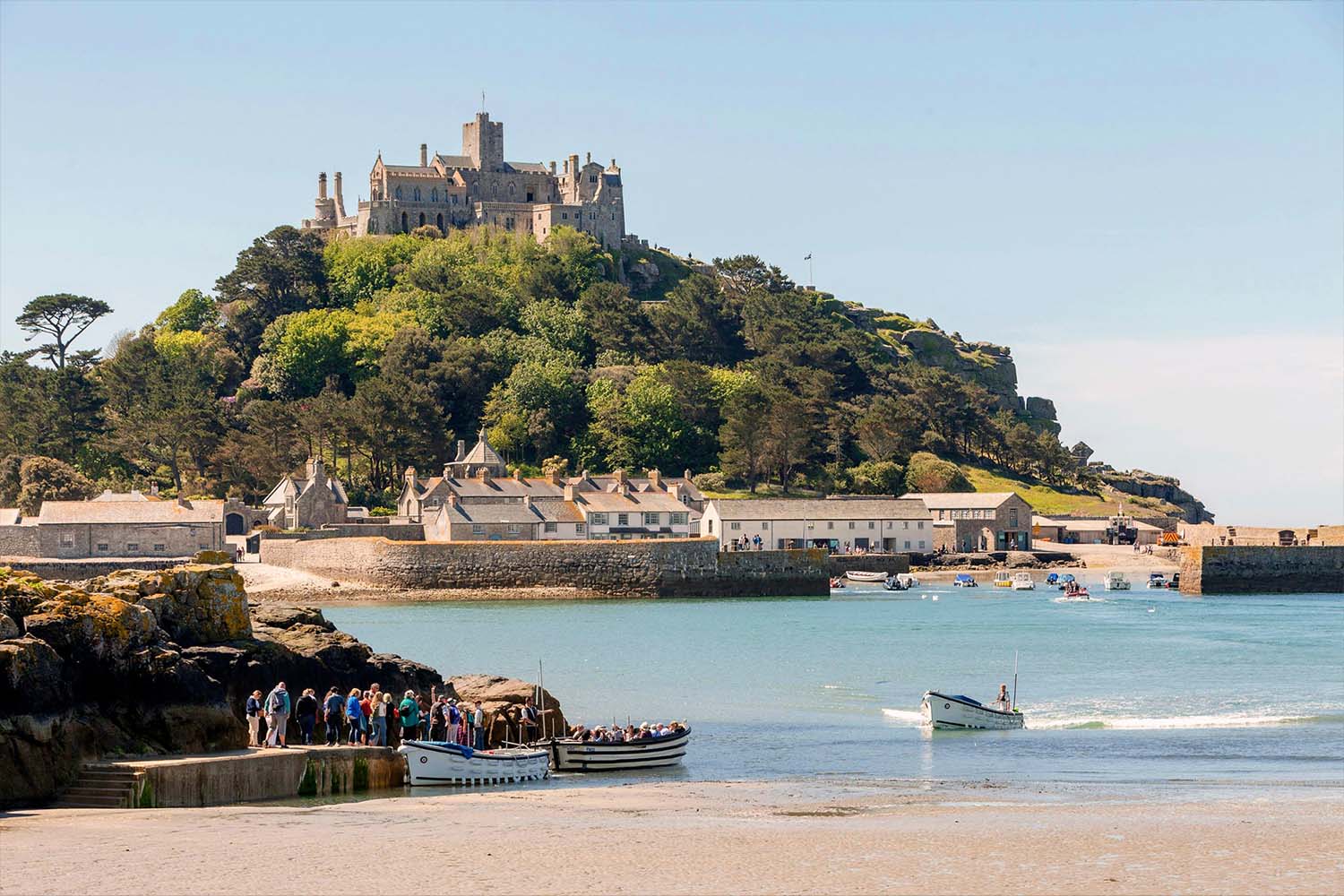 Fairytale island castle on St. Michael's Mount