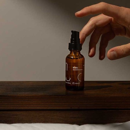 Maude's new delay spray called Stay.