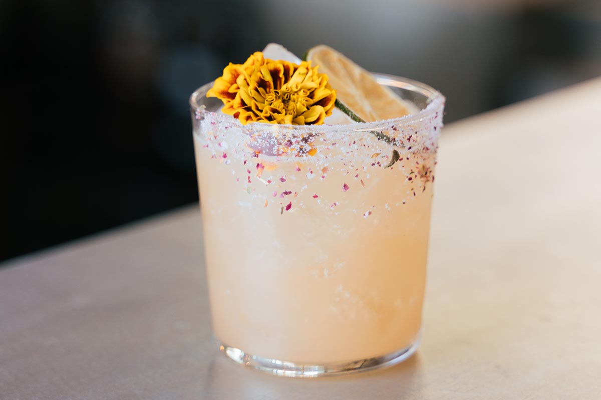 The cocktail "Tequila, a Love Story," at Drift Palm Springs’ Maleza