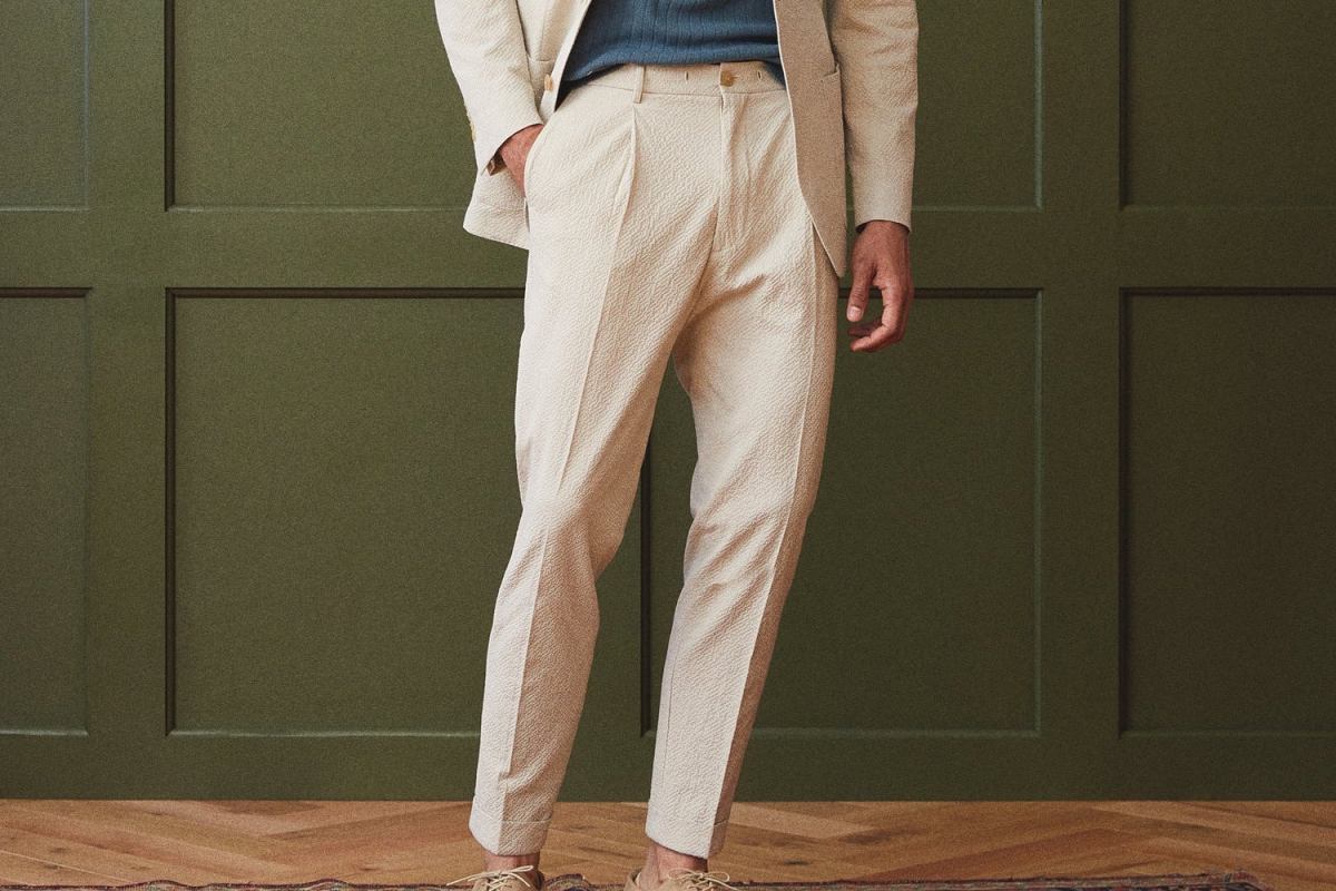 Todd Snyder Italian Seersucker Madison Drawstring Trouser