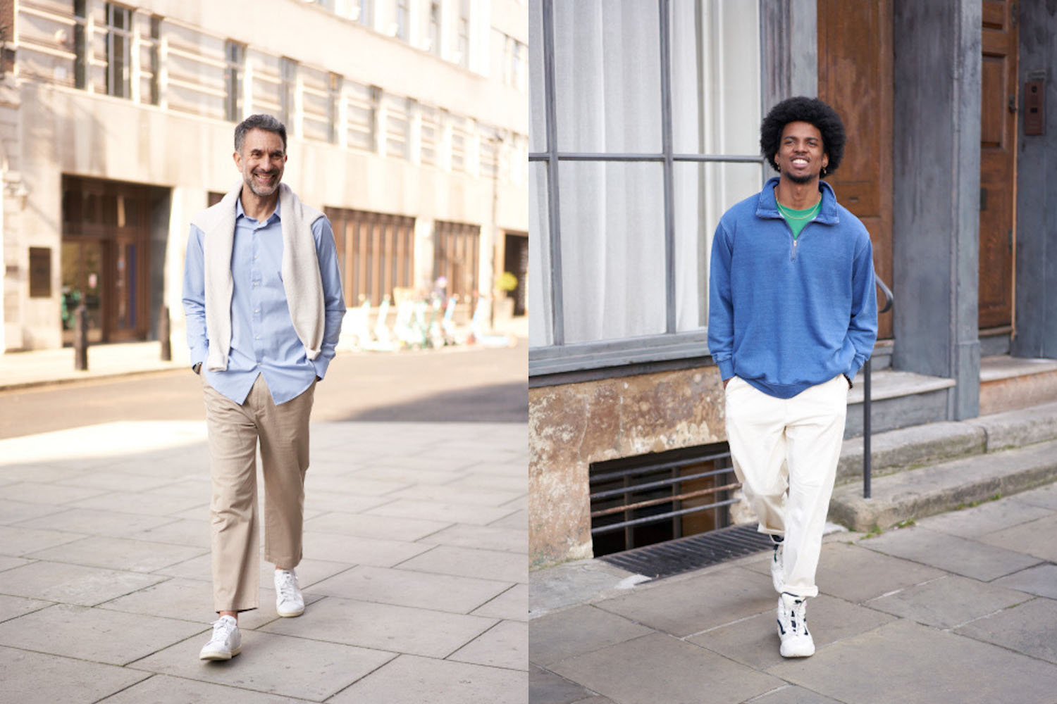 two models in a pair of Uniqlo Cotton Relaxed Ankle Pants