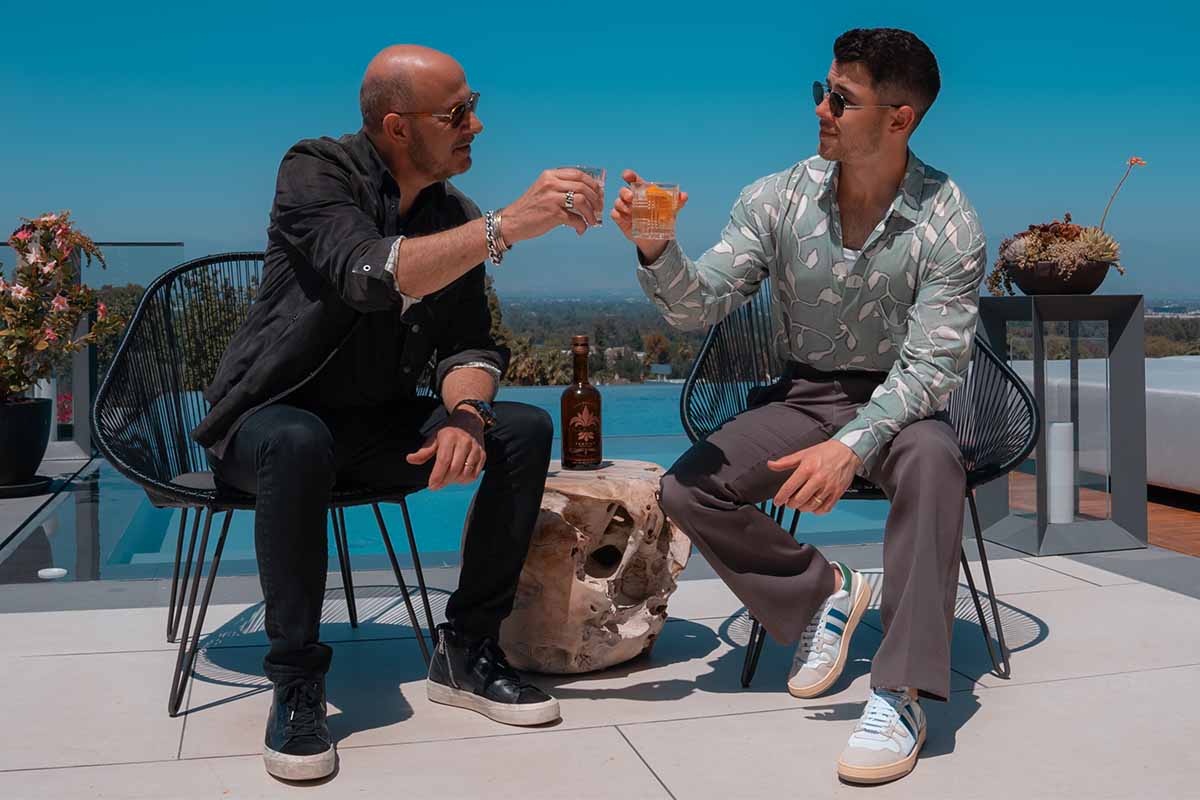 John Varvatos and Nick Jonas of Villa One tequila