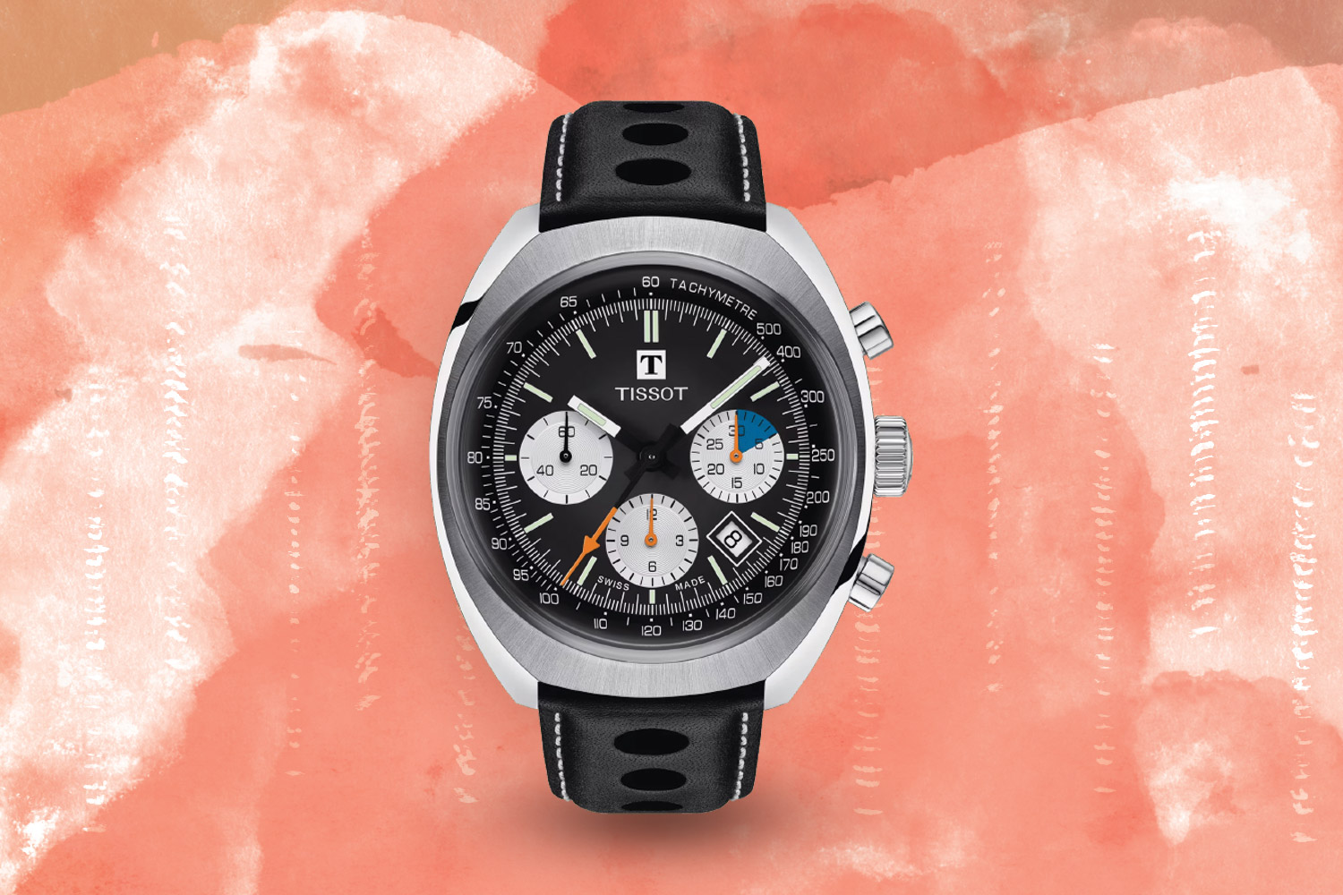 Black and silver Tissot Heritage 1973 watch
