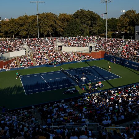 A general view of Court 17 at the US Open.
