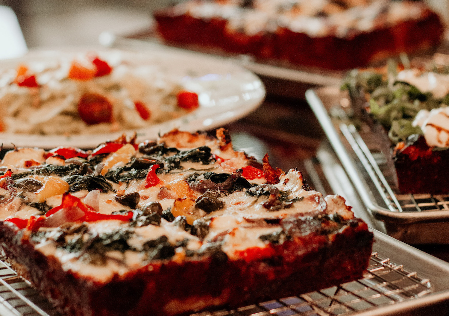 Close-up of pizza slice