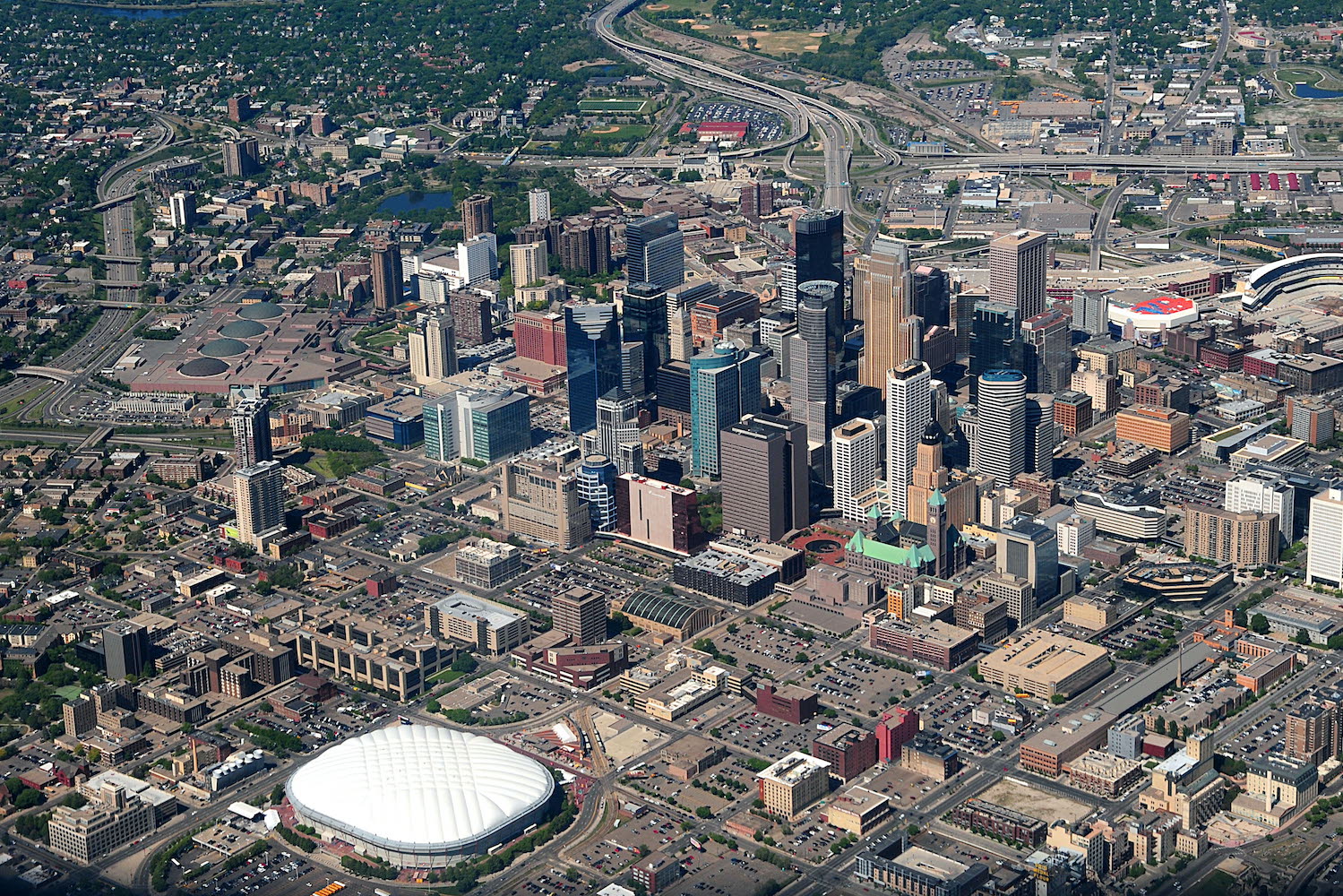 Aerial view of Minneapolis