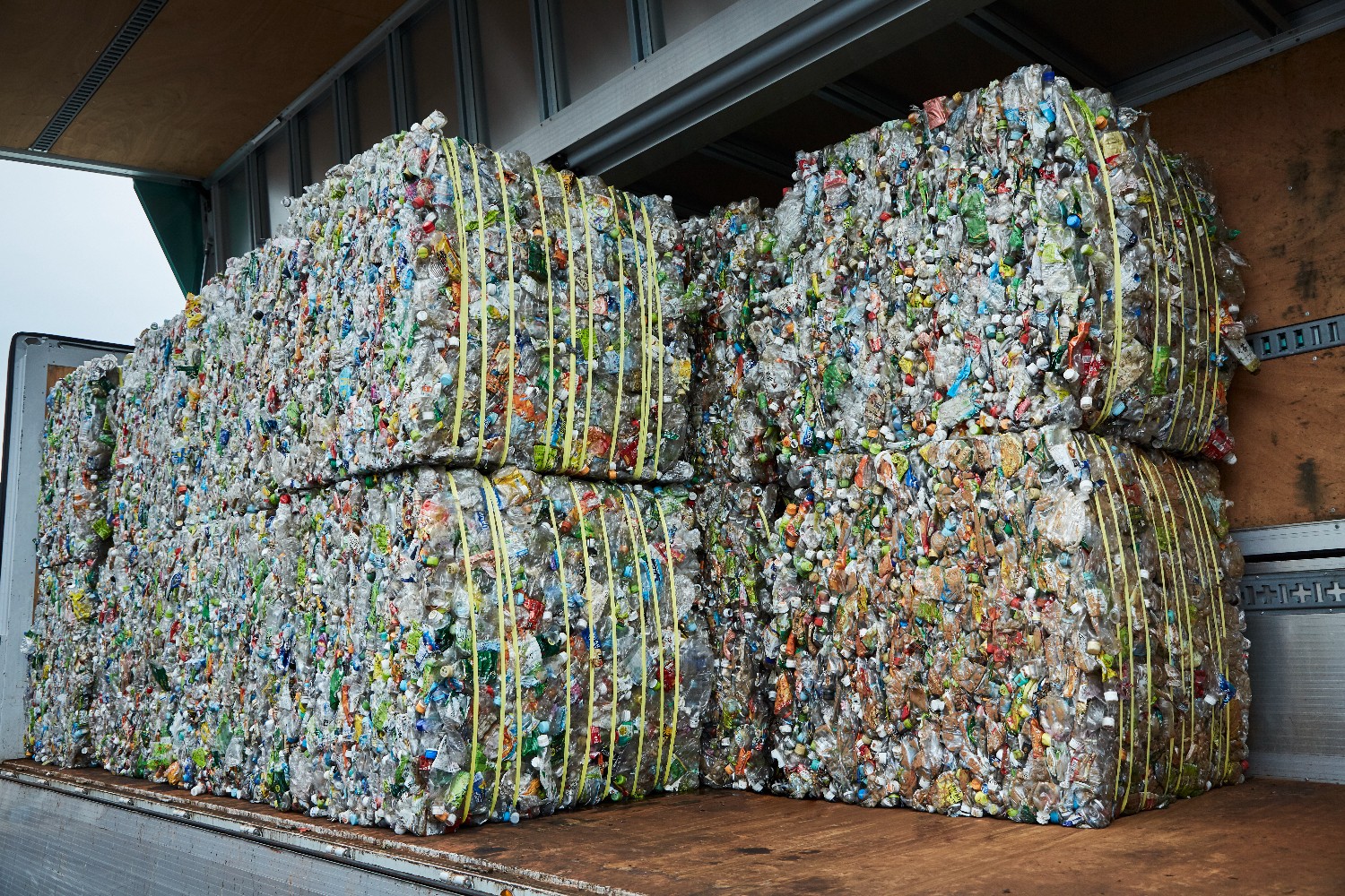 Recycled plastic bottles