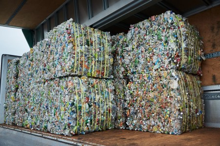 Recycled plastic bottles