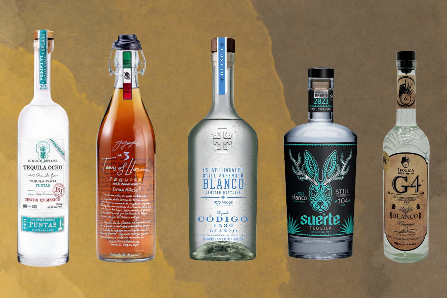five good bottles of overproof tequila
