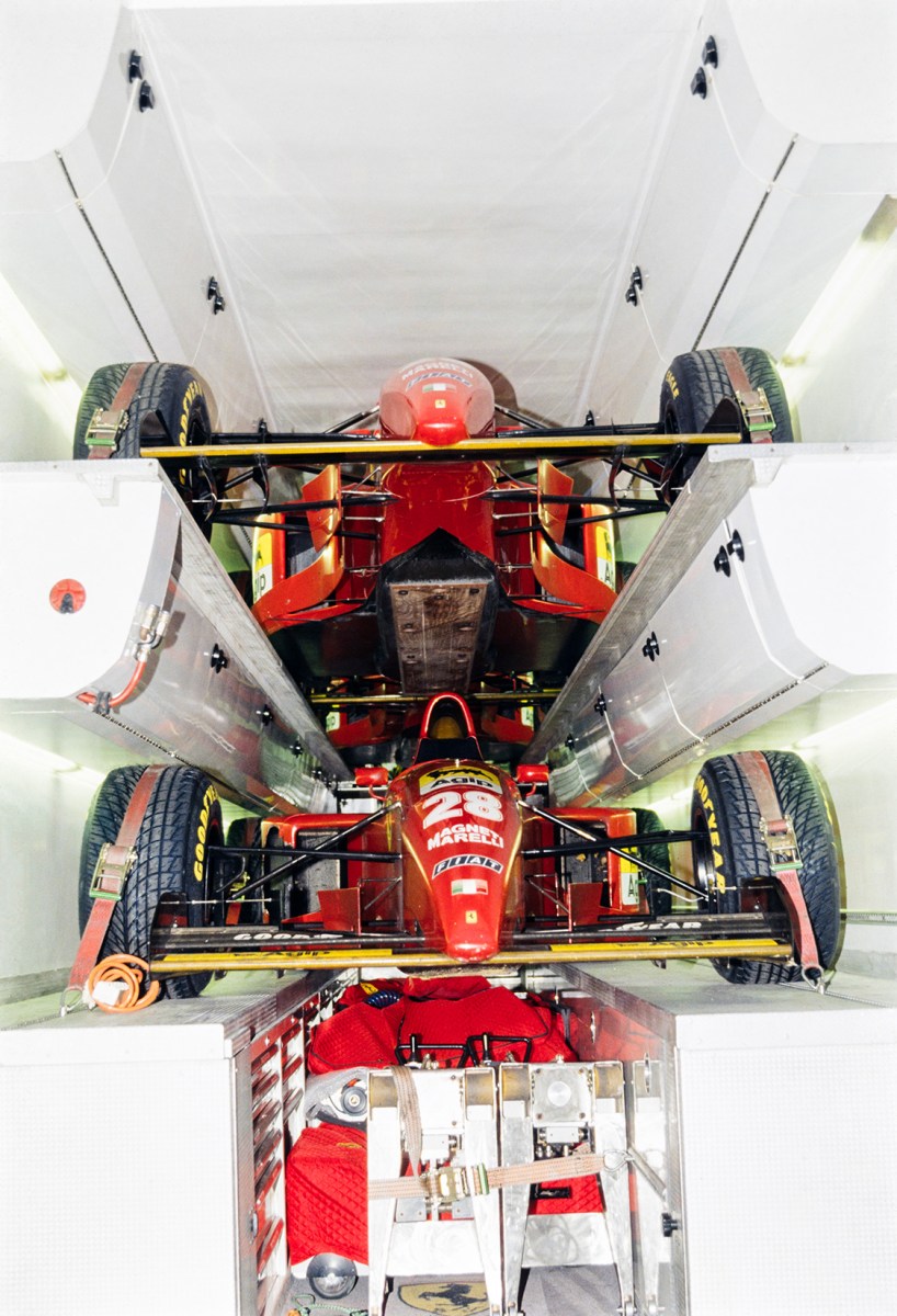 "A lovely imaginative composition of the Ferrari transporter by Colombo from 1995."