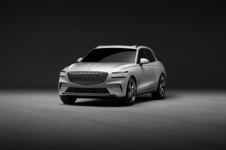 The Genesis GV70 Electrified in gray