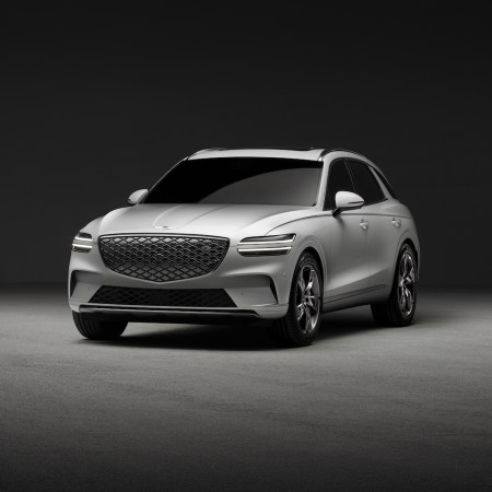 The Genesis GV70 Electrified in gray