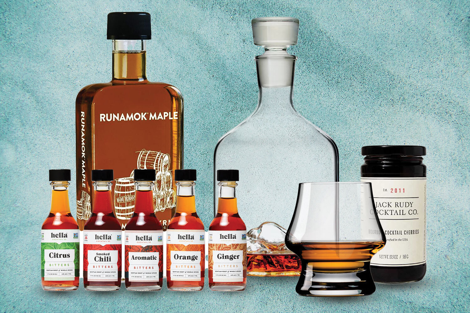 Various gifts for bourbon lovers