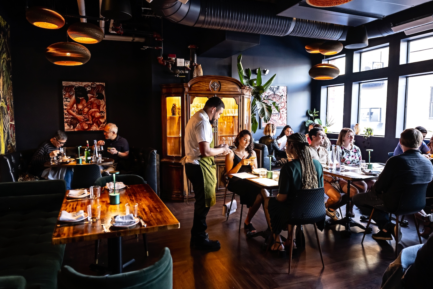 The dining room at Amazonia restaurant, photographed in Washington, DC in April 20, 2023