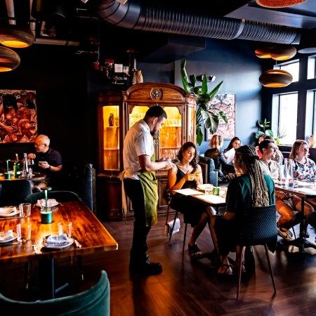 The dining room at Amazonia restaurant, photographed in Washington, DC in April 20, 2023