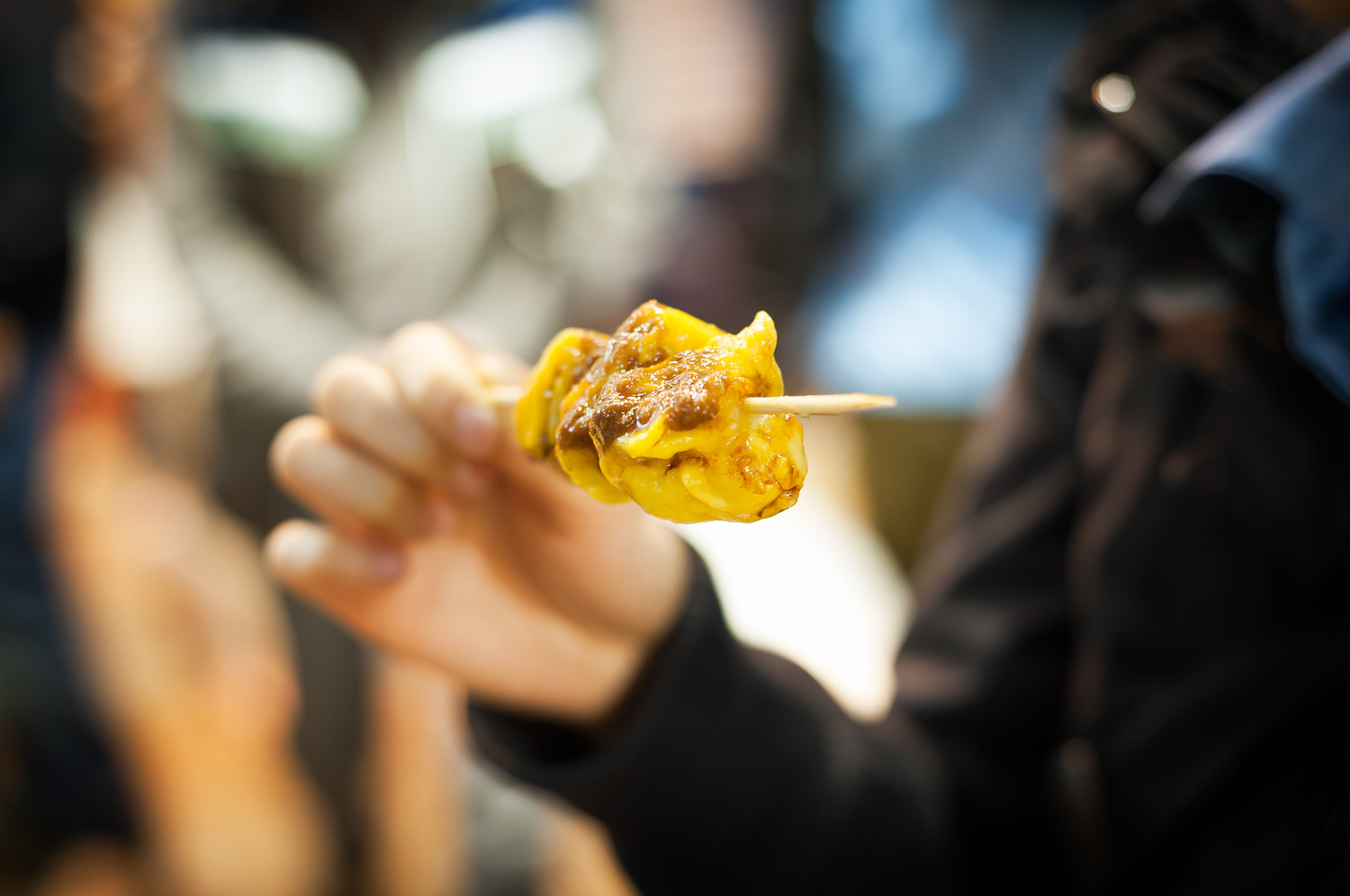 Siumai on a stick - a popular Hong Kong street food