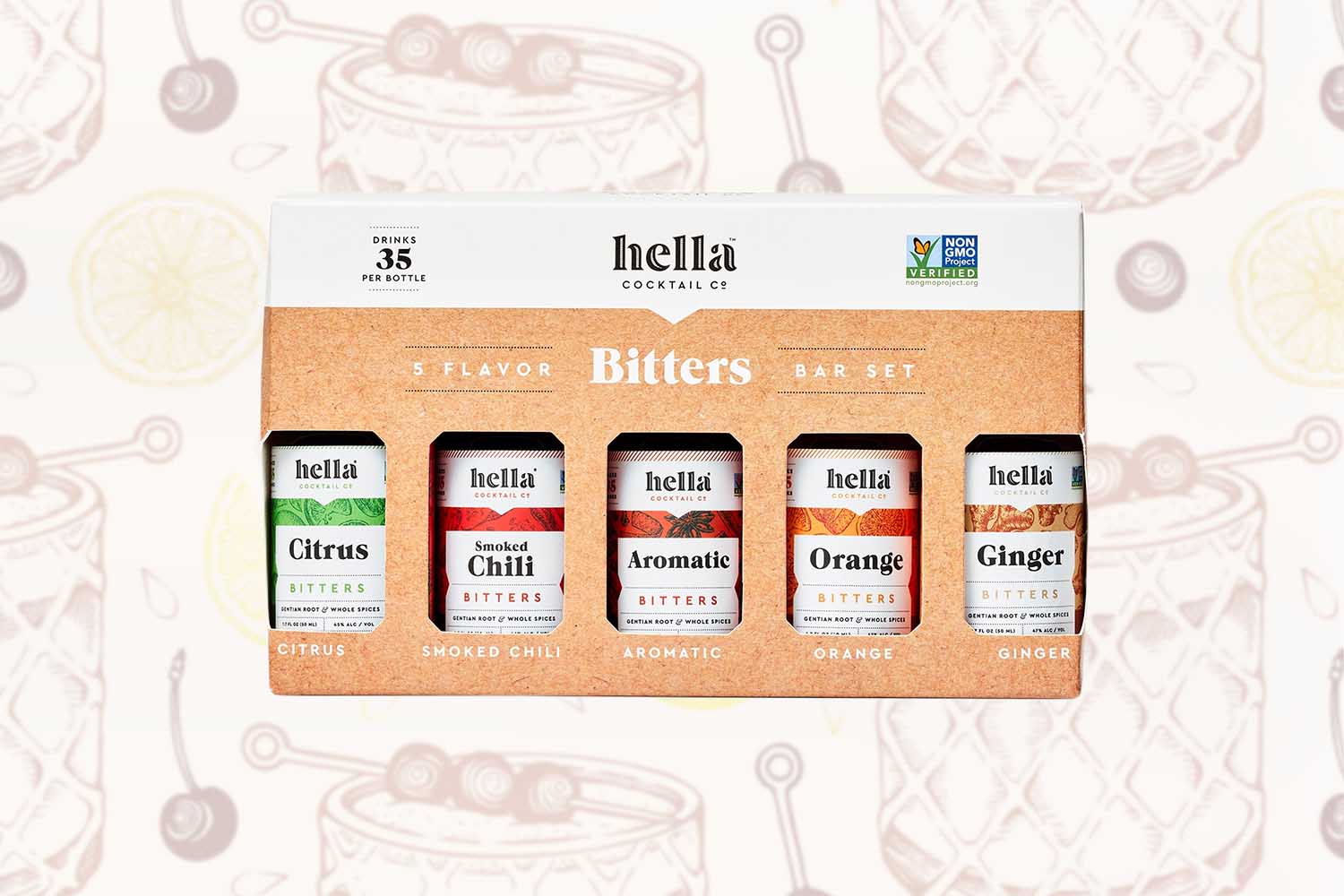 Hella 5-Flavor Bar Cocktail Bitters Set