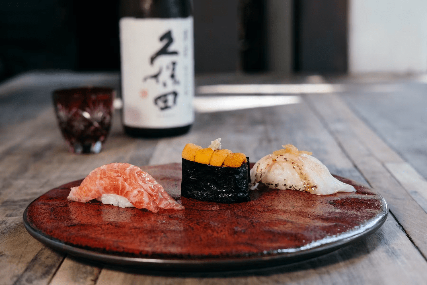 Plate of varied sushi