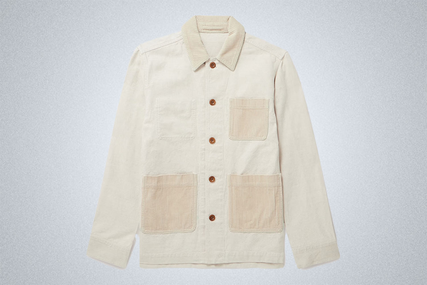 Mr P. Corduroy-Trimmed Cotton and Linen-Blend Twill Chore Jacket