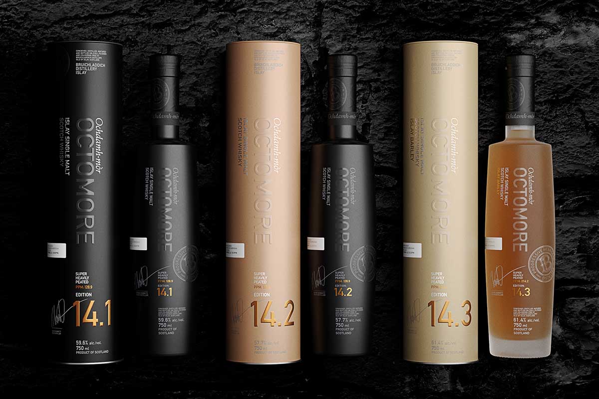 the 2023 bottles of Octomore from Bruichladdich