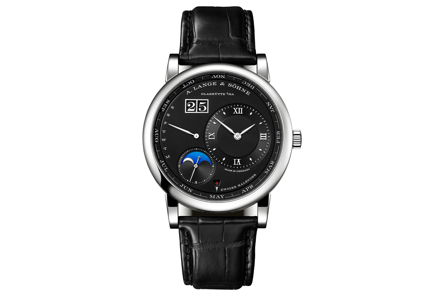 Gray watch with silver dial