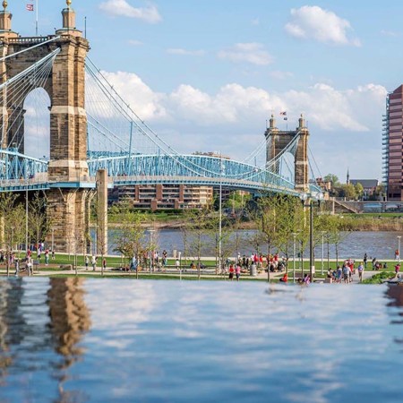 Roebling Bridge into Covington