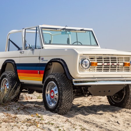 The new Gateway Bronco Luxe GT Big Sur Love Edition sitting on the beach
