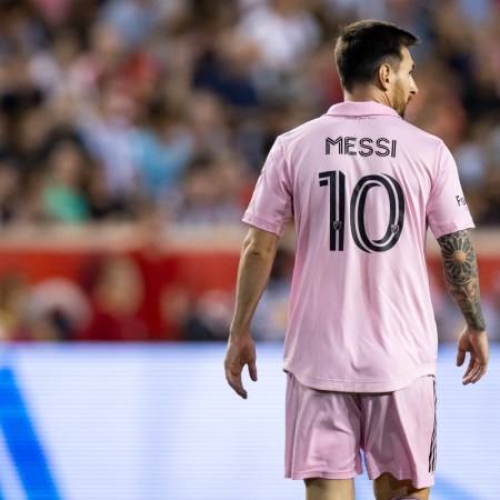 Lionel Messi of Inter Miami at Red Bull Arena