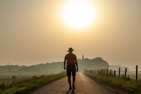 Man walking in the heat