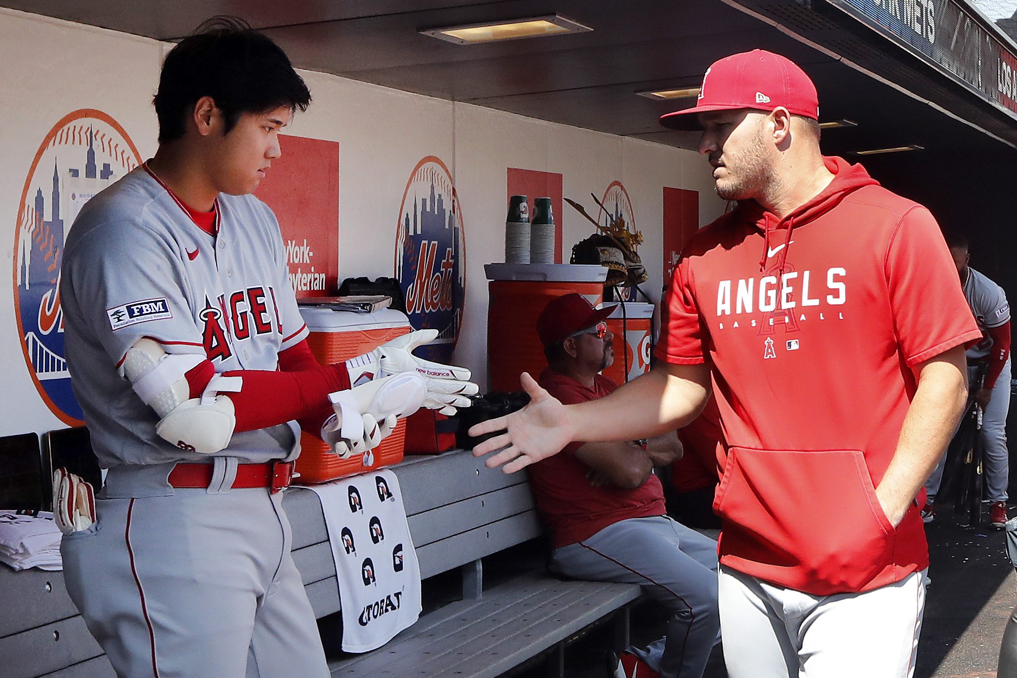 Shohei Ohtani and Mike Trout.