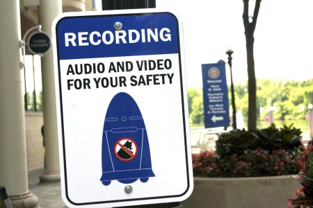 Robot police signage