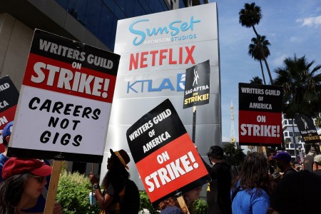 WGA Strike signs