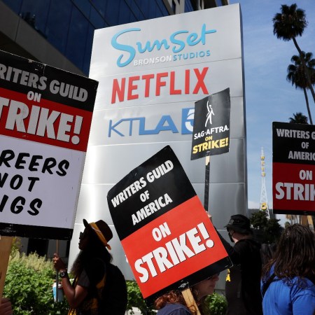 WGA Strike signs