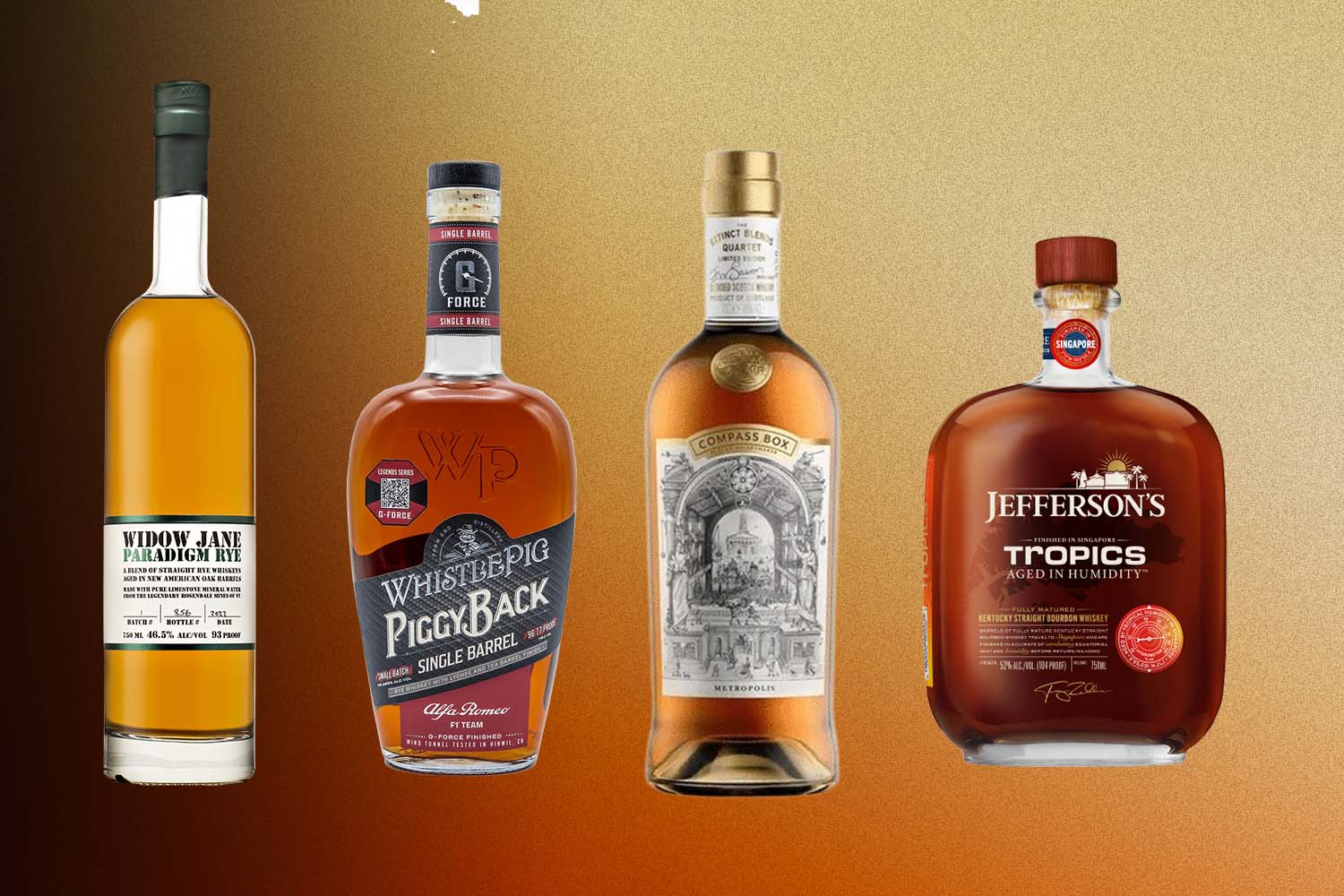 four bottles of whisk(e)y InsideHook likes for October