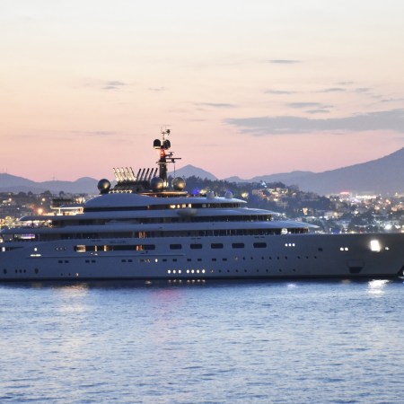 Massive yacht docking