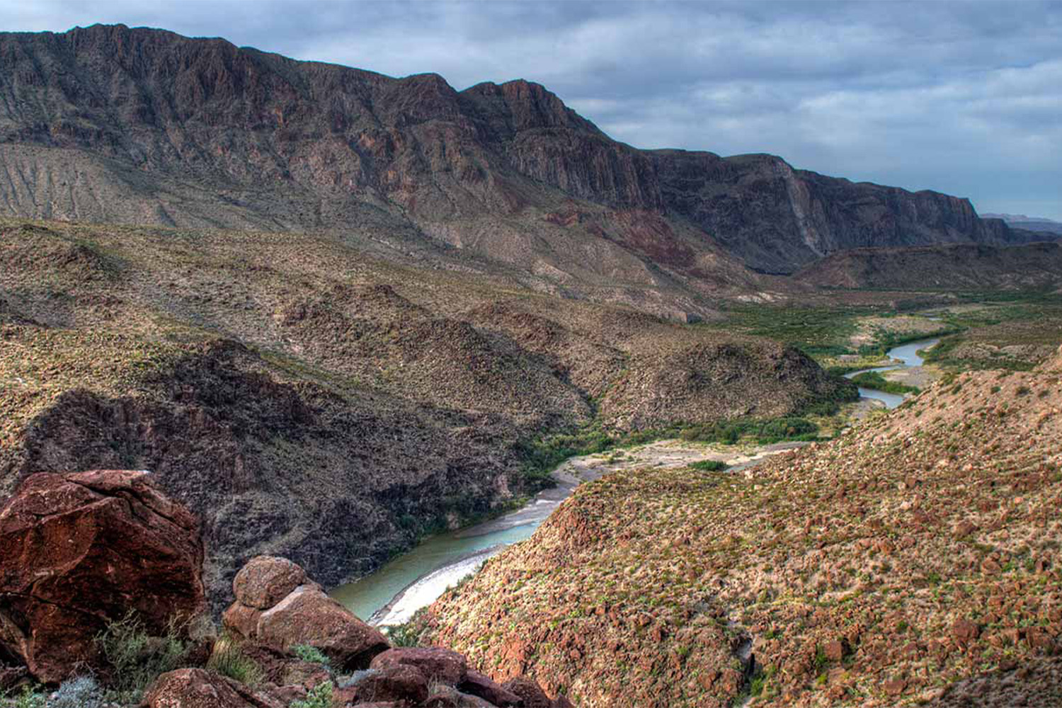 River going through canyons