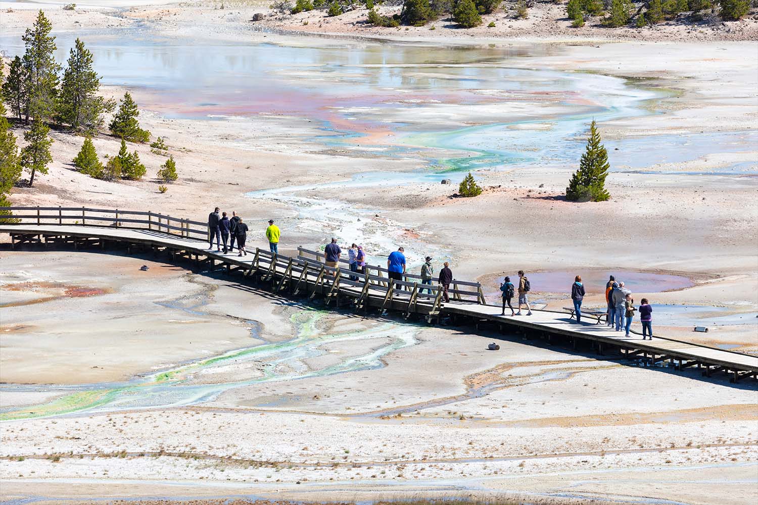 Boardwalk at basin