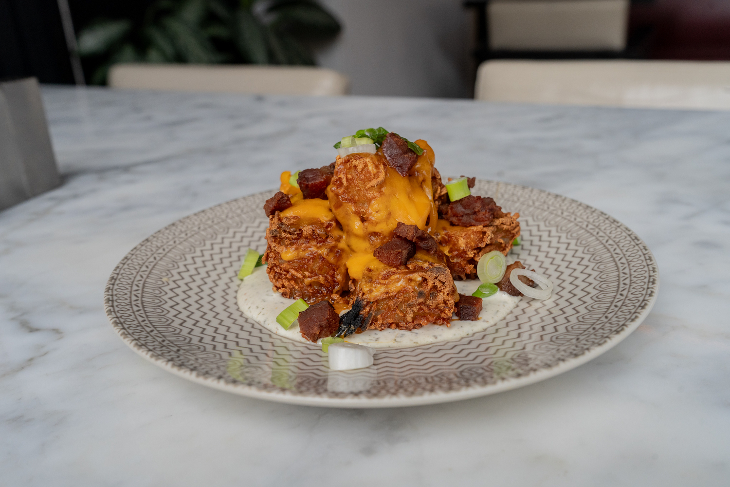 Cafe Robey's smothered potato tots
