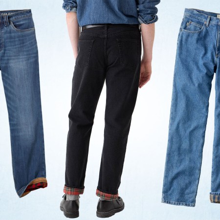 flannel-lined jeans