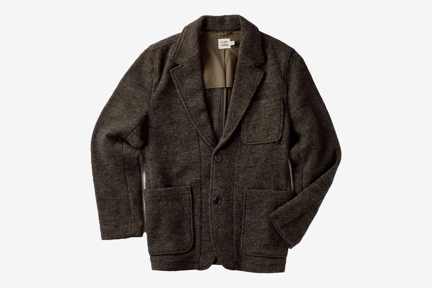 The Heritage Pick: Flint &amp; Tinder Felted Wool Herringbone Blazer