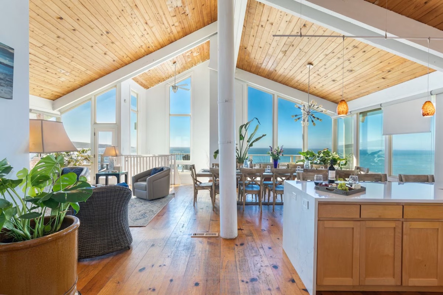 Living room area in the Incredible Ocean Front Home