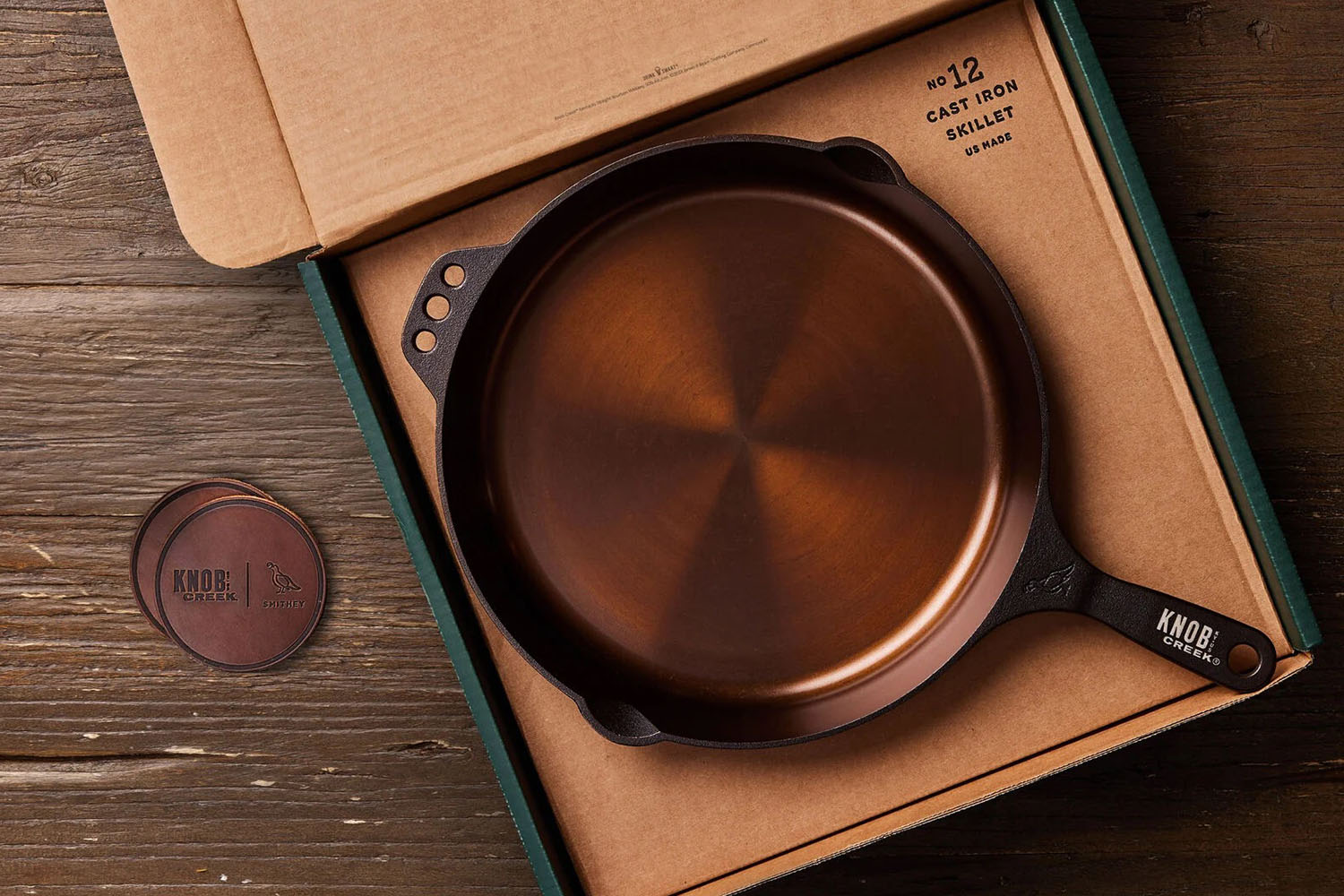 Knob Creek &amp; Smithey 18x Seasoned Skillet Set